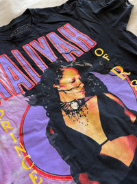 Aaliyah Vintage Dip Dye Graphic Tee