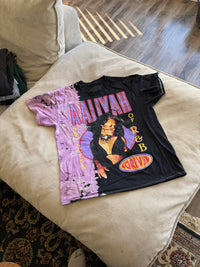 Aaliyah Vintage Dip Dye Graphic Tee