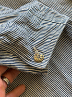 Rosa Rugosa Dufferin Chore Jacket Hickory Stripe