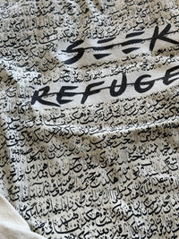 Seek Refuge Syrian Poem Denim Jacket