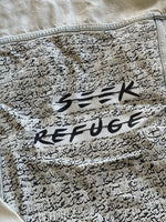 Seek Refuge Syrian Poem Denim Jacket