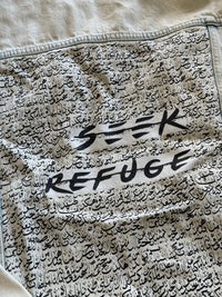 Seek Refuge Syrian Poem Denim Jacket