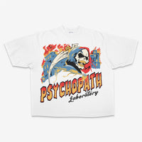Lab On Fire Oversized Vintage Tee White